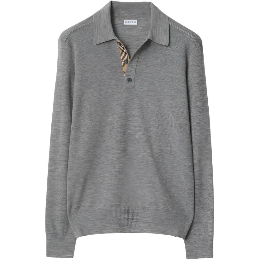 

Шерстяная поло Burberry, серый