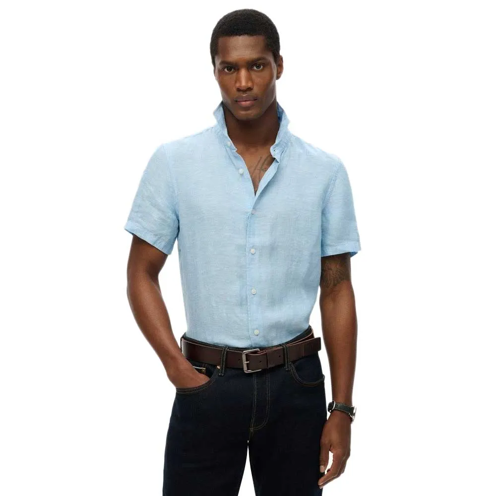 

Рубашка с коротким рукавом Superdry Vacation Linen, синий