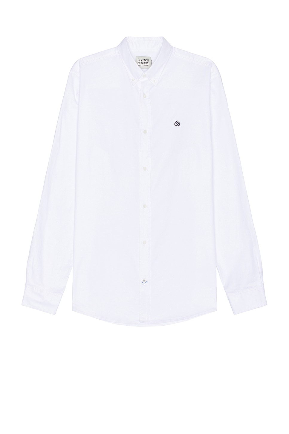 

Рубашка с длинным рукавом из органического оксфорда Scotch & Soda, белый