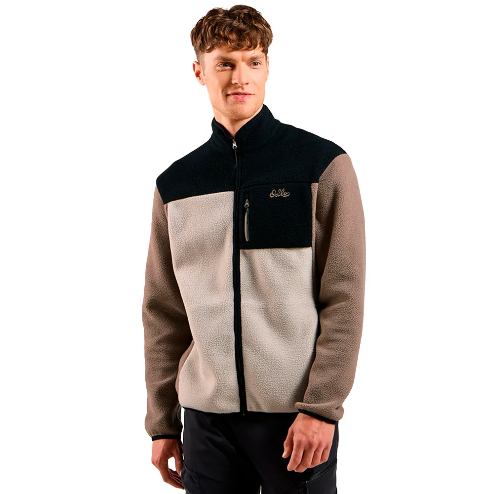 

Флис Odlo Essential High Pile half zip, коричневый/черный