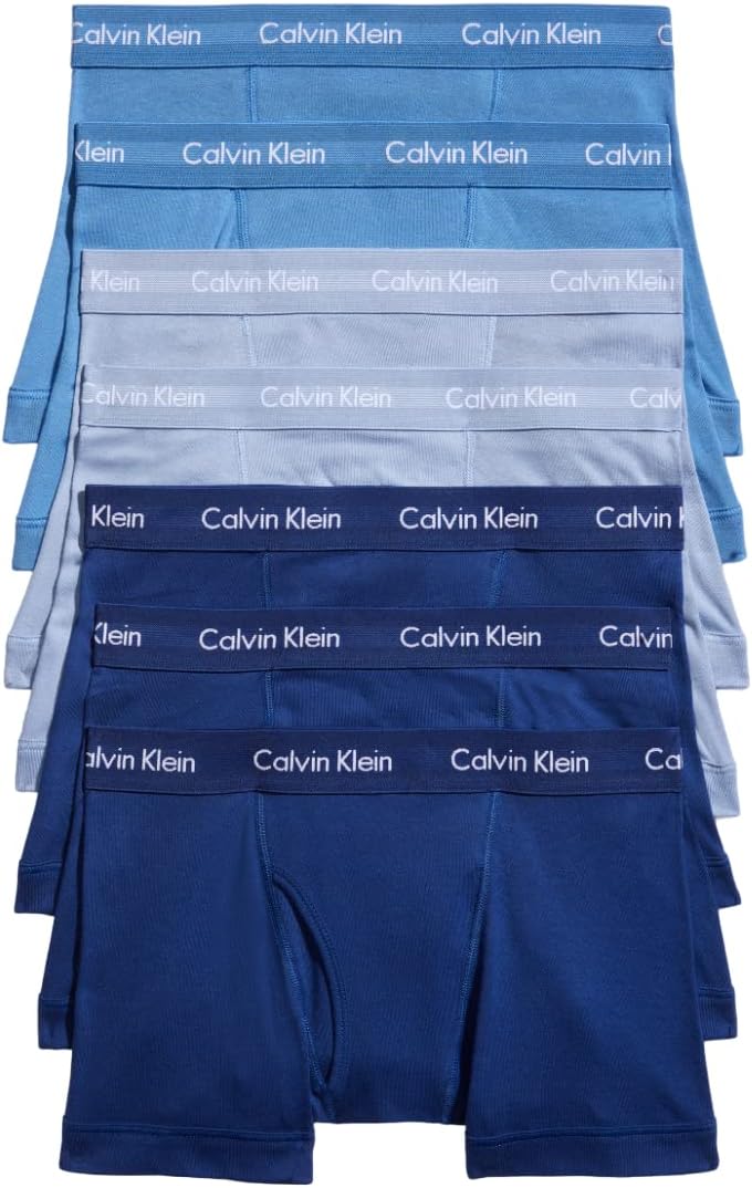 

Мужские боксеры Calvin Klein Cotton Classics, 7 шт., 3 Blue Depths, 2 Boardwalk Blue, 2 Water Reflection