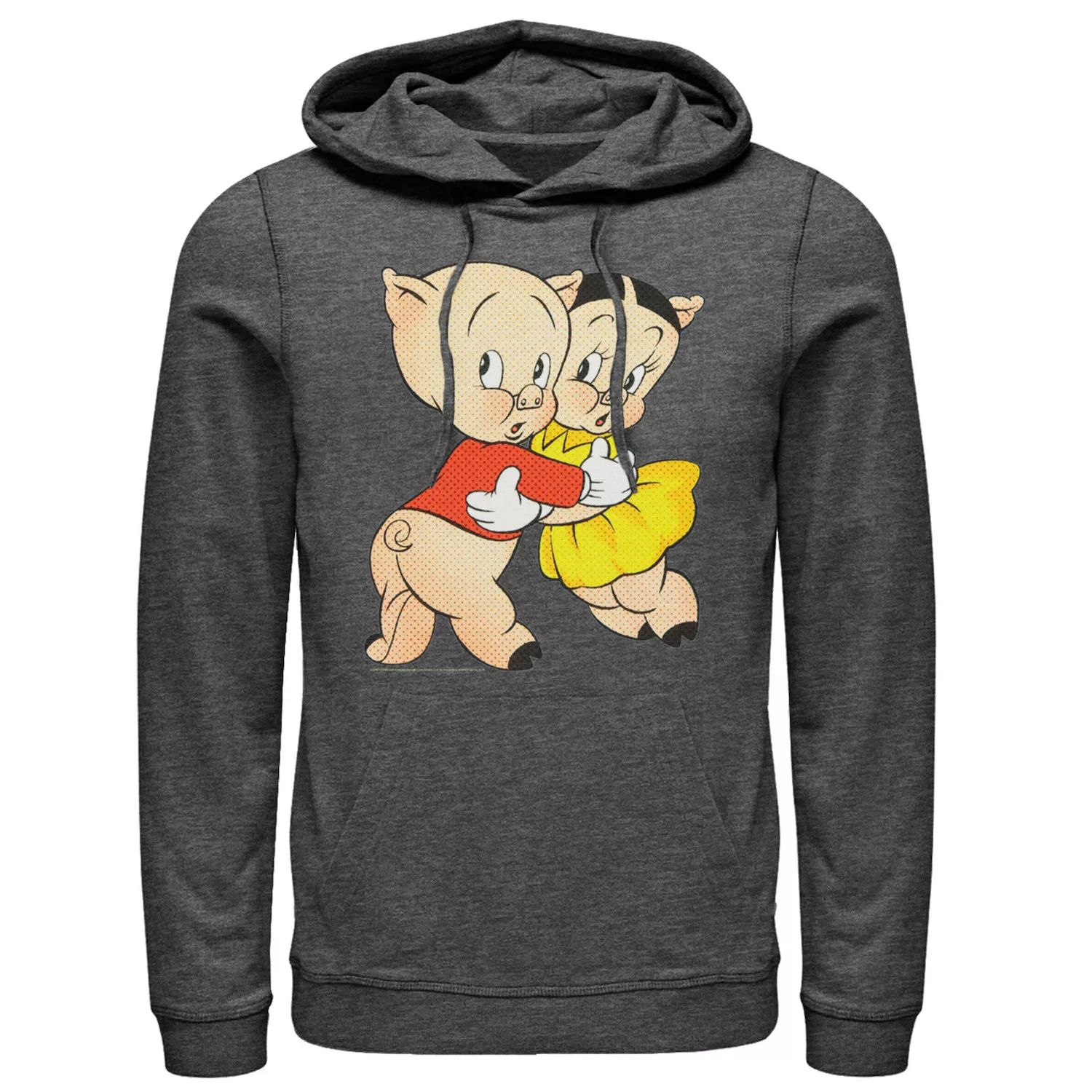 

Мужская толстовка с портретом свинки Looney Tunes Porky & Petunia Pig Licensed Character