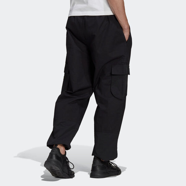 Брюки Men's adidas originals Cargo Pant Side Pocket Splicing Drawstring Bundle Feet Sports Pants/Trousers/Joggers Black, черный — фото 3