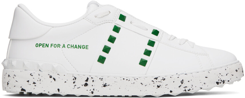 

Белые кроссовки Open For A Change Valentino Garavani, цвет Green/Bianco, Белый, Белые кроссовки Open For A Change Valentino Garavani, цвет Green/Bianco
