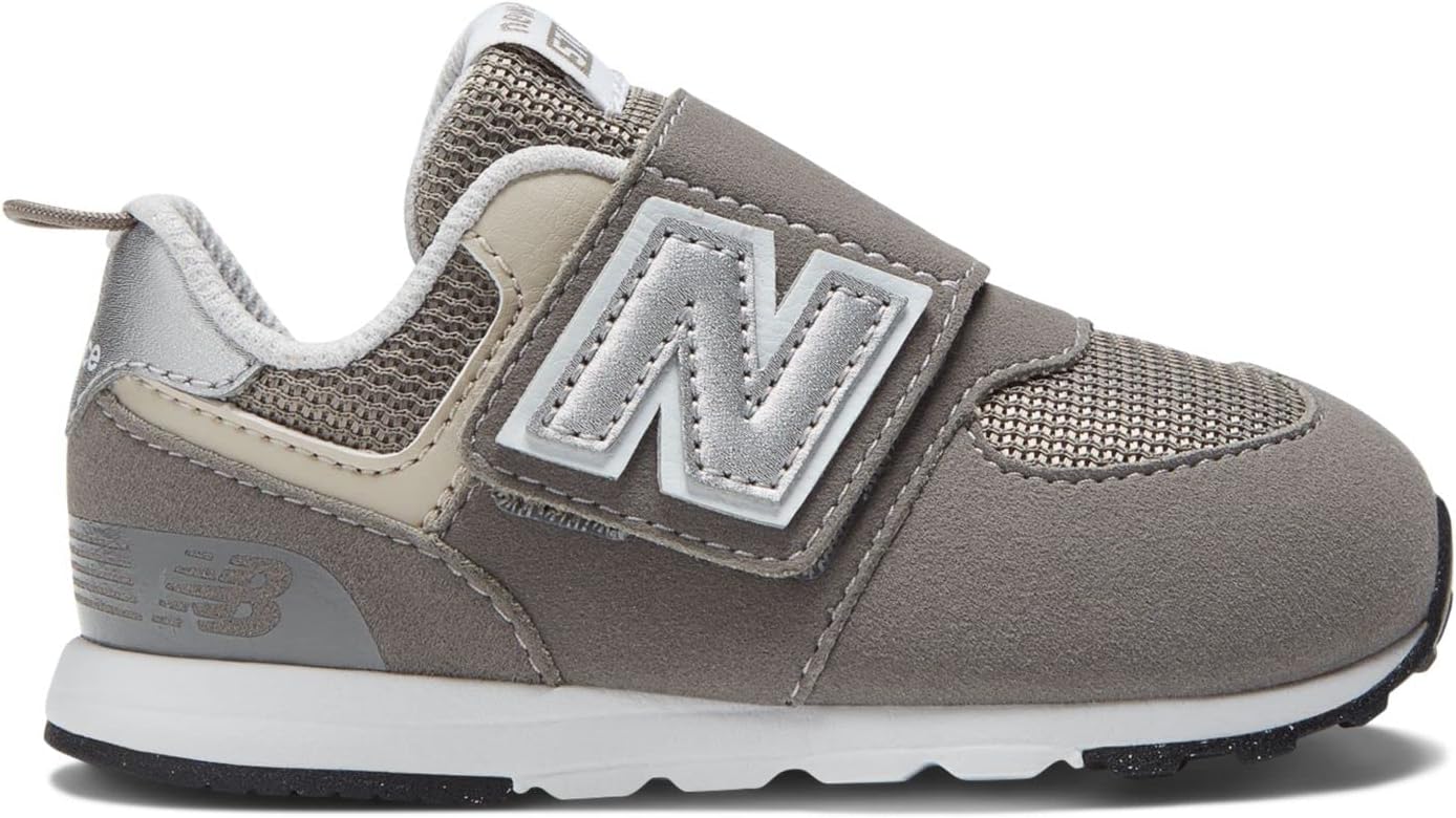 Кроссовки New Balance 574 New-b для маленьких мальчиков на липучке, металлик — фото 4