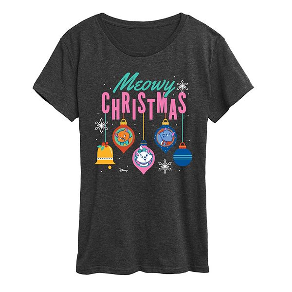 

Футболка с принтом 'АристоКоты' и надписью Meowy Christmas Disney, Heather Charcoal