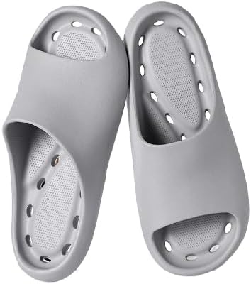 

Тапочки для душа BYDZKJ с дренажными отверстиями, быстросохнущие, для ванной, спортивные тапочки с мягкой подошвой и открытым носком для дома, для мужчин и женщин (Размер: EU 40/41, Цвет: песочный), серый