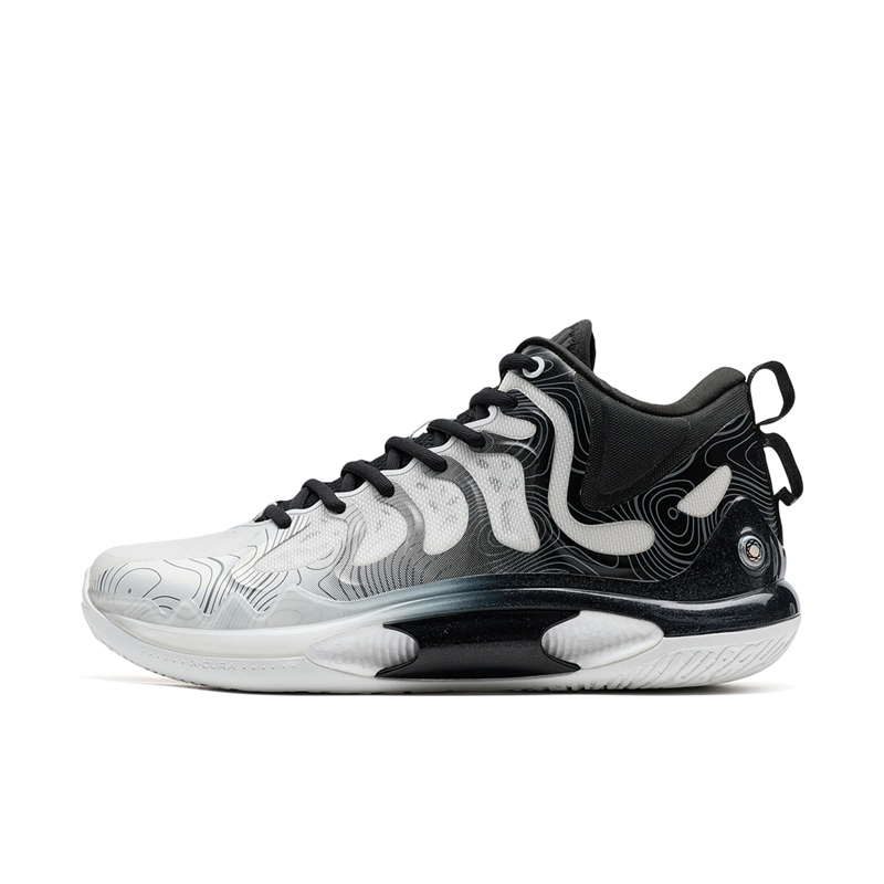 

XTEP Баскетбольные кроссовки с низким верхом, износостойкие, противоскользящие, мужские, черно-белые