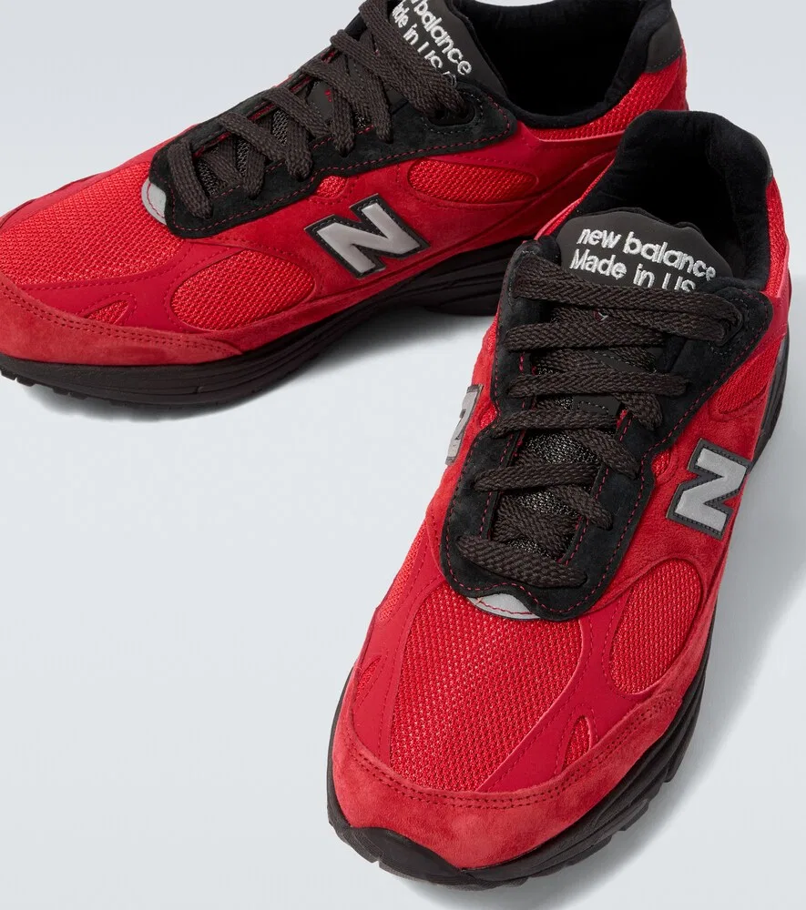 Сделано в США 993 кроссовки с замшевой отделкой New Balance, красный — фото 3