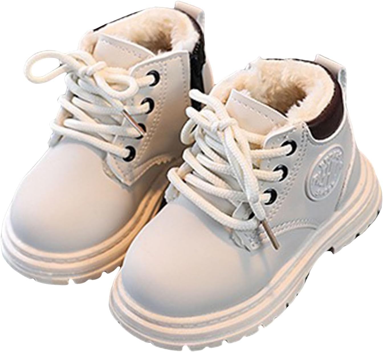 

Детские ботинки IWIHMIV для малышей, мальчиков и девочек, зимние снежные ботинки, удобные теплые ботинки для улицы, водонепроницаемые, с нескользящей подошвой, Beige