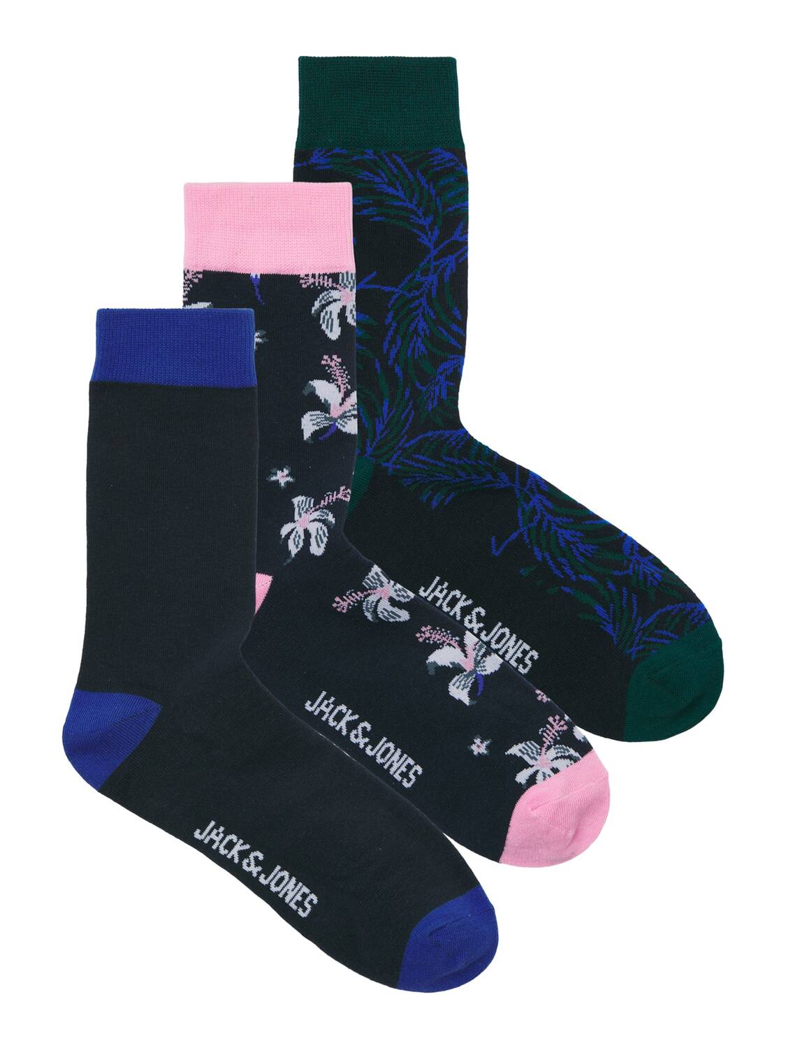 

JACK & JONES Носки 'JACTODD FLOWER' в синем, темно-синем цвете