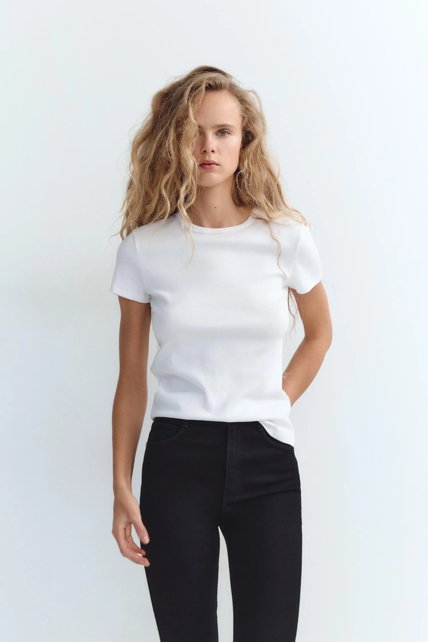 Джинсы trf скинни с высокой талией Zara, черный — фото 2