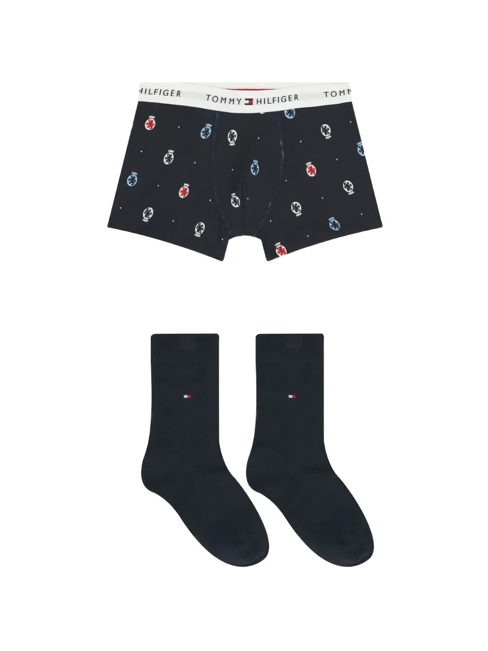 Комплект из боксеров и носков с логотипом Tommy Hilfiger Junior, синий