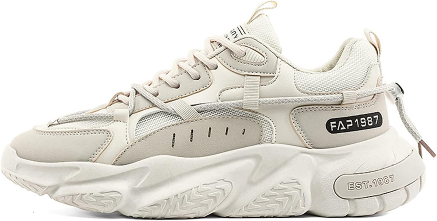 

Мужские беговые кроссовки GSIGUL для дороги, тенниса и ходьбы с амортизацией, спортивные кроссовки и повседневная обувь для мужчин, бежевый