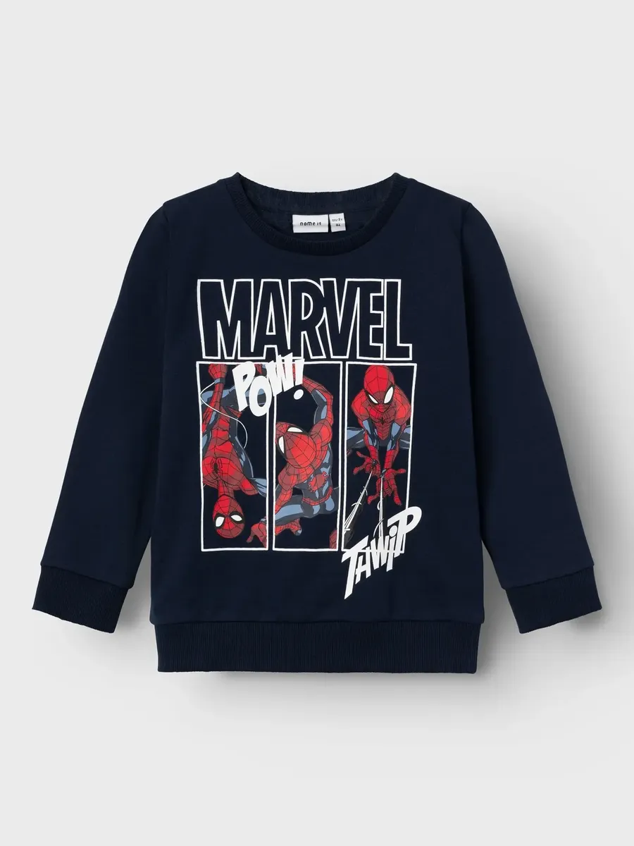 Толстовка Name It "NMMJESSIE SPIDERMAN SWEAT UNB NOOS MAR", цвет Dark Sapphire — фото 3