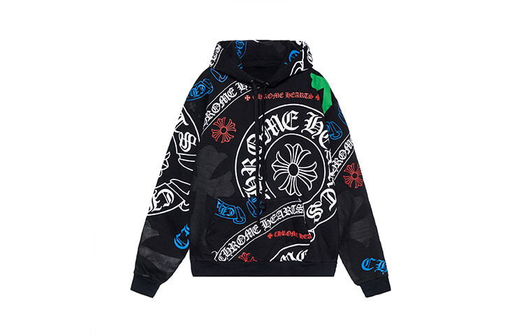 

Толстовка унисекс черная Chrome Hearts, черный