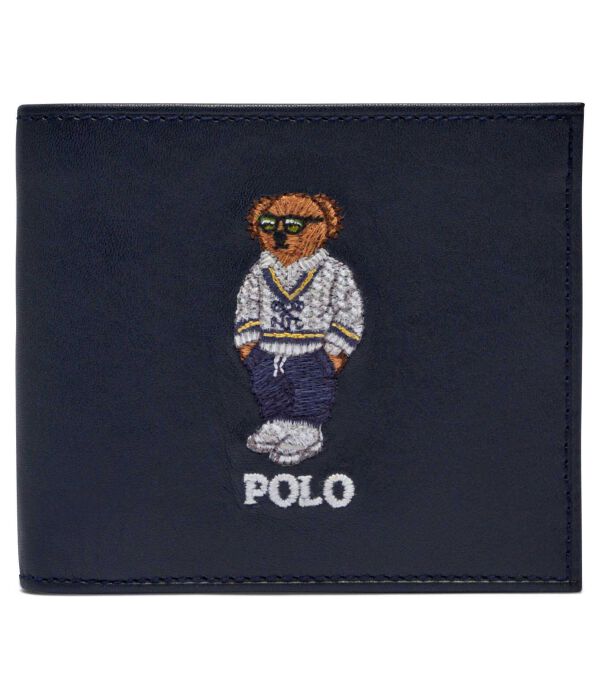 

Кожаный кошелек Polo Ralph Lauren, синий