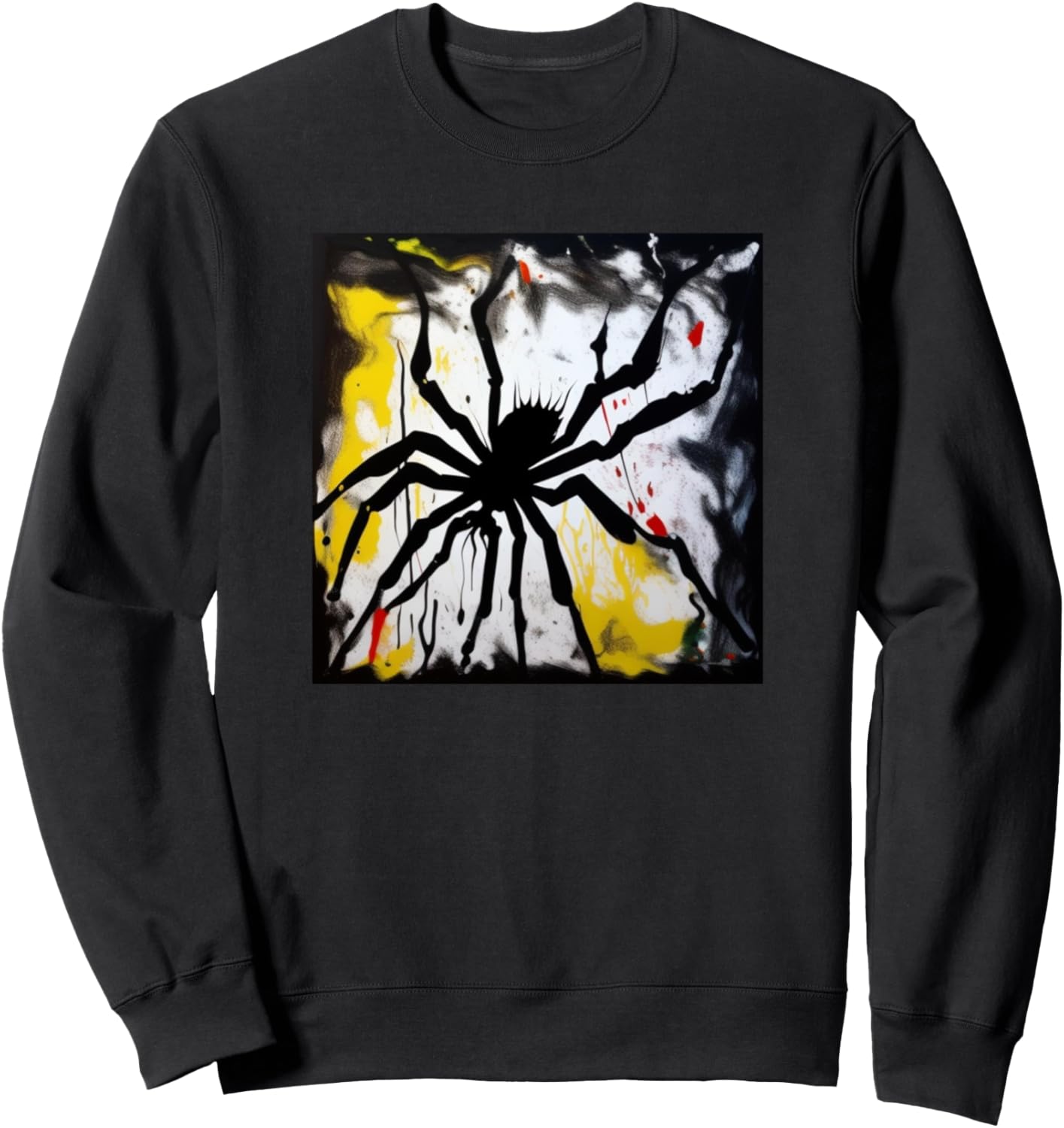 

Яркая толстовка с силуэтом паука для любителей пауков Spider Art Merch Men Women Kids Boys | Girls Gift, черный