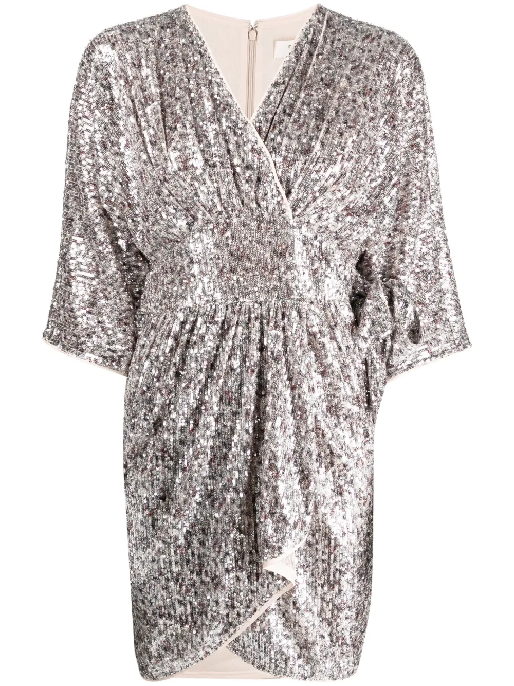 

Платье мини с пайетками DVF Diane von Furstenberg, серебяный
