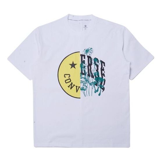 

Футболка men's smiling face printing breathable short sleeve white Converse, белый