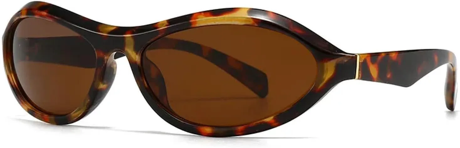 

Классические солнцезащитные очки для женщин и мужчин, роскошные, винтажные, популярные, в стиле панк, с защитой от УФ-излучения UV400 TYUVIVO, Leopard Tea