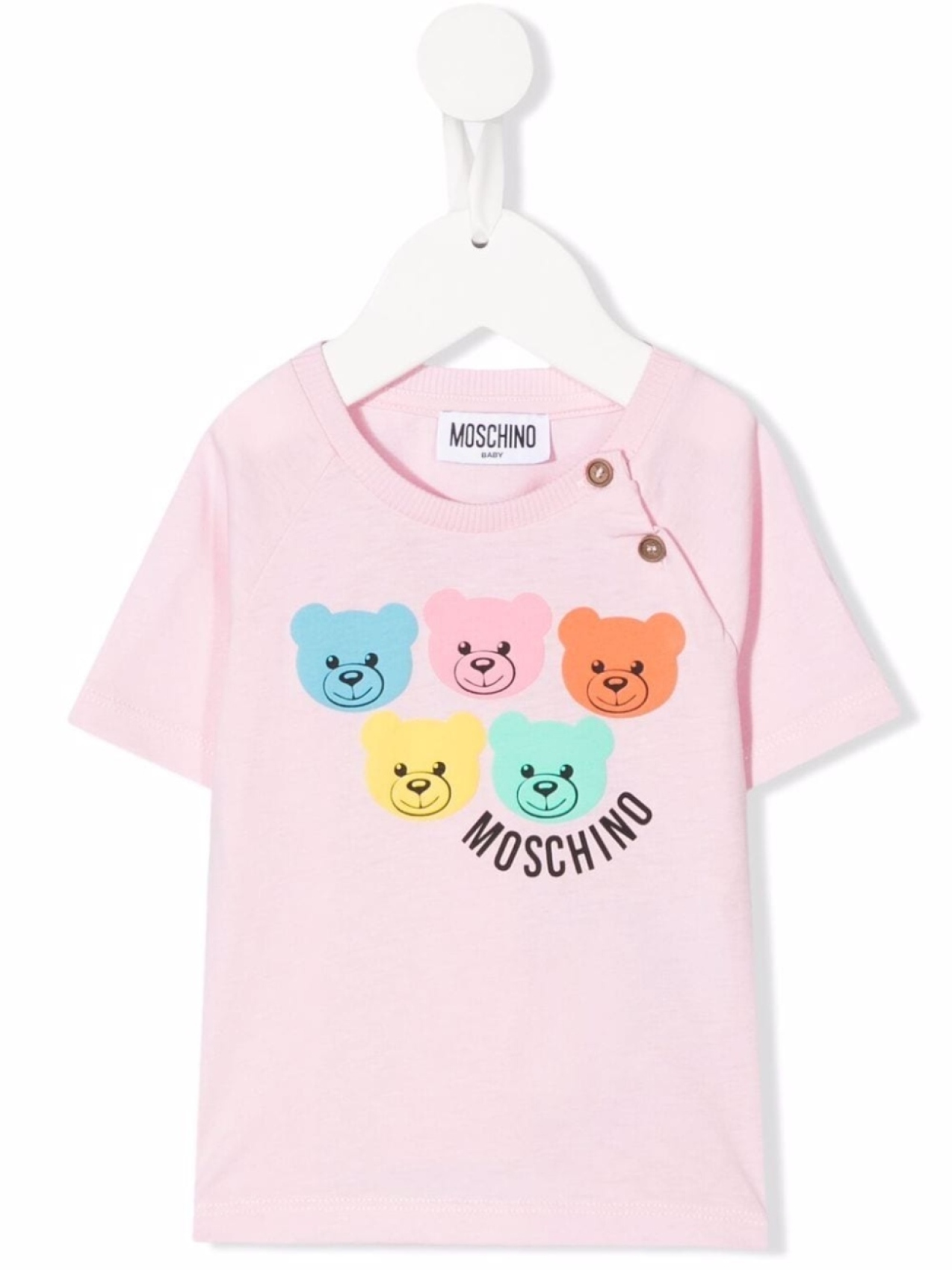 

Moschino Kids футболка с принтом, розовый