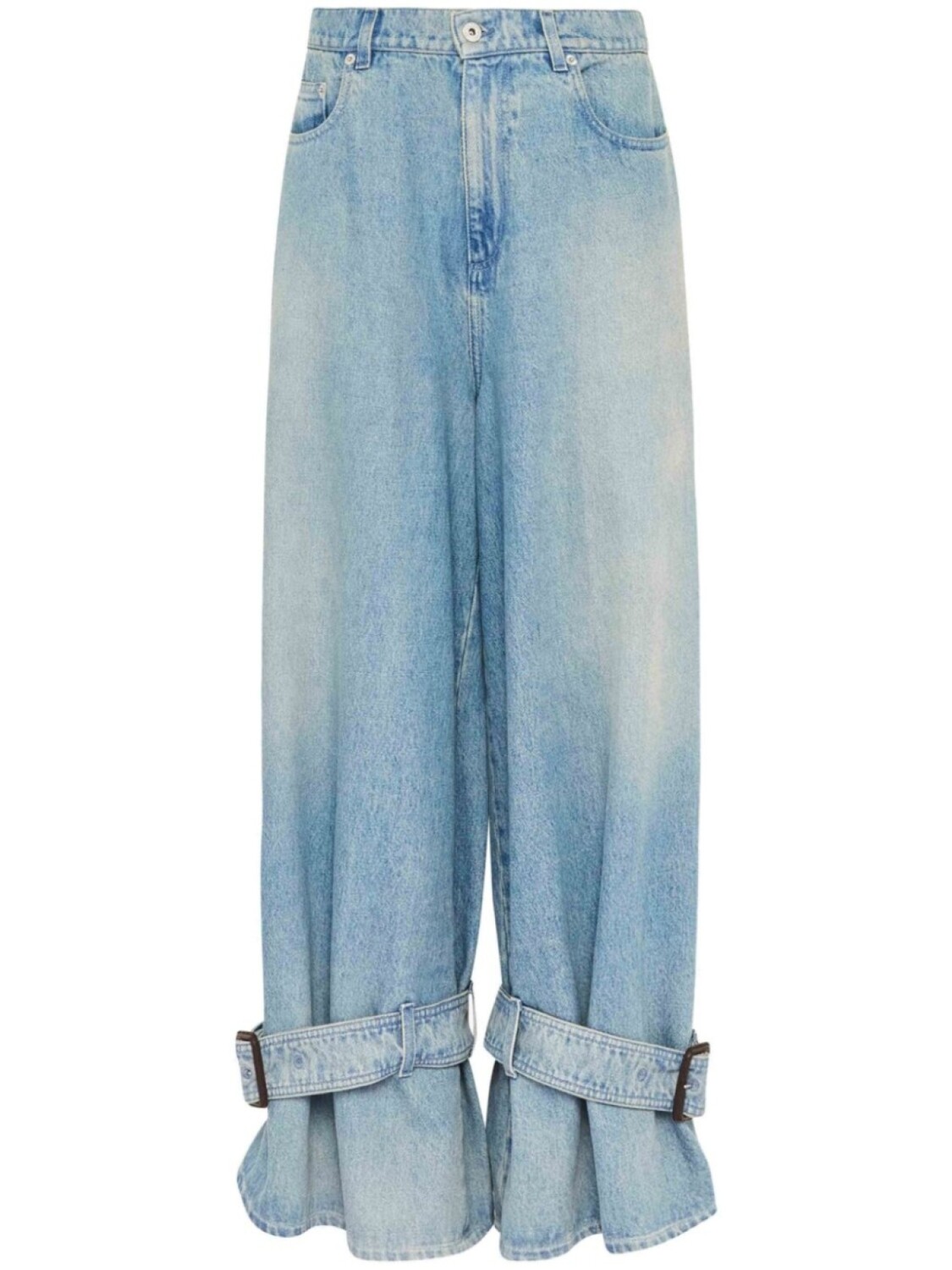 

JW Anderson джинсы с пряжками на манжетах, синий