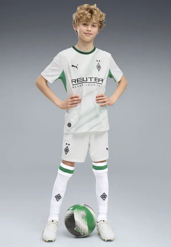 Шорты Borussia Mönchengladbach 26/27 Club Wear Puma, белый-архивный зеленый