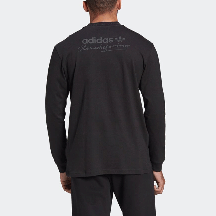 Футболка с длинным рукавом Trefoil Linear Adidas Originals, черный — фото 4