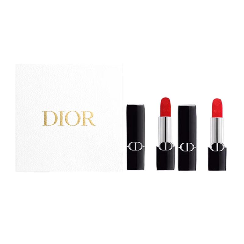 

DIOR Lancôme Blue Gold Star Box помады Velour легко растушевываются, стойкие 3,5г*2 подарок для девушки