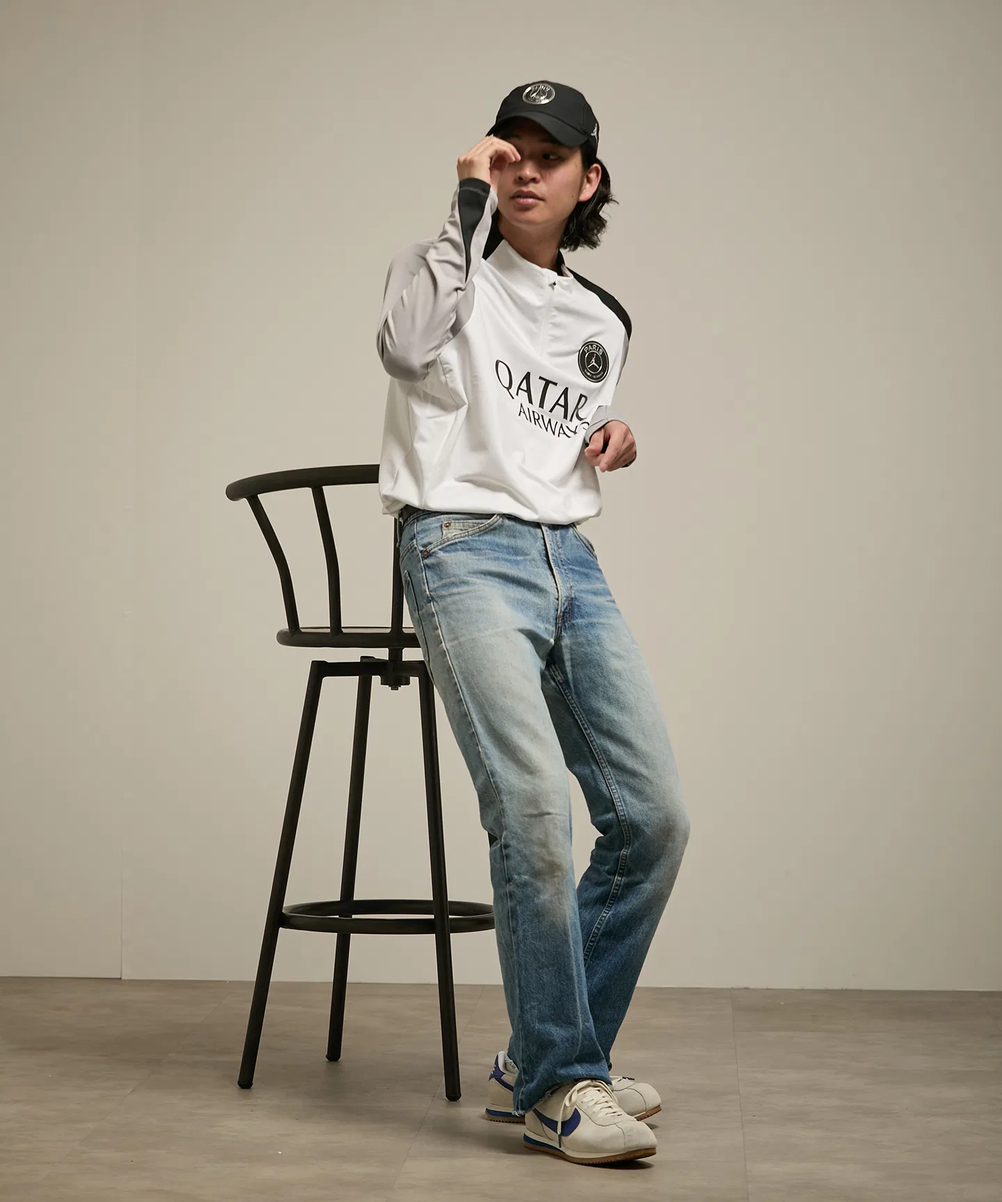 Унисекс футболка Nike PSG MNK DF STRK DRILLTOP K SE5 белая — фото 2