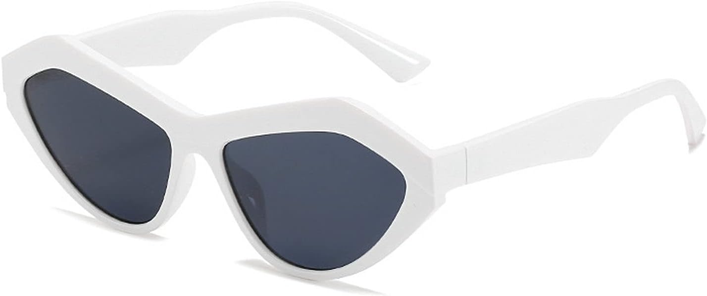 

Ретро-солнцезащитные очки «кошачий глаз» неправильной формы для женщин, популярные яркие очки, брендовый дизайн, мужские солнцезащитные очки с защитой от УФ-излучения UV400 COTIA, White