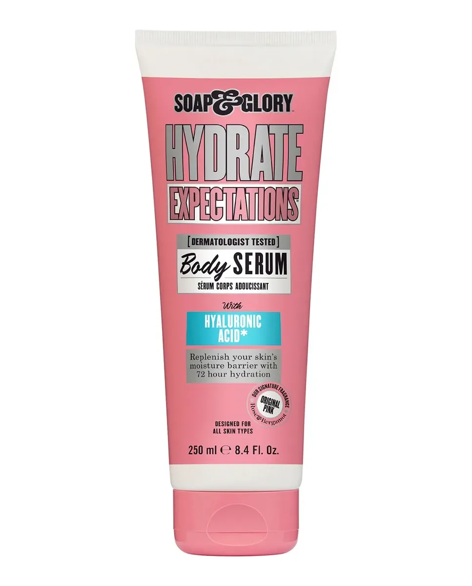Оригинальная розовая сыворотка для тела с гиалуроновой кислотой 250 мл Soap & Glory