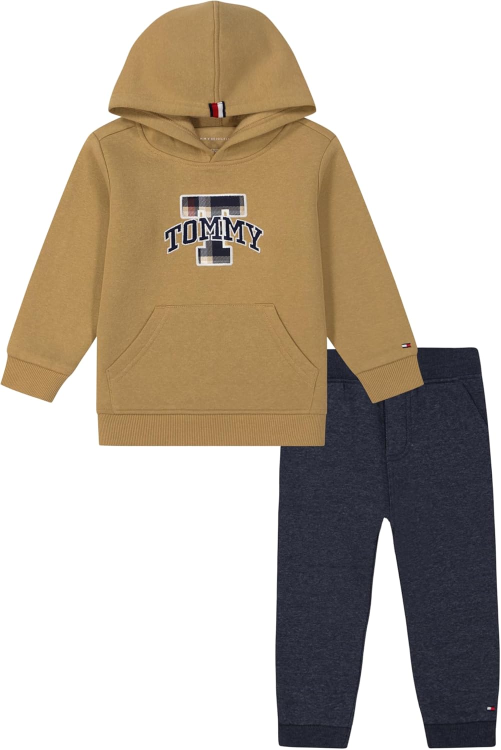 

Комплект из двух предметов: флисовая толстовка с капюшоном и штаны для мальчиков Tommy Hilfiger, Tommy Khaki/Navy Blazer