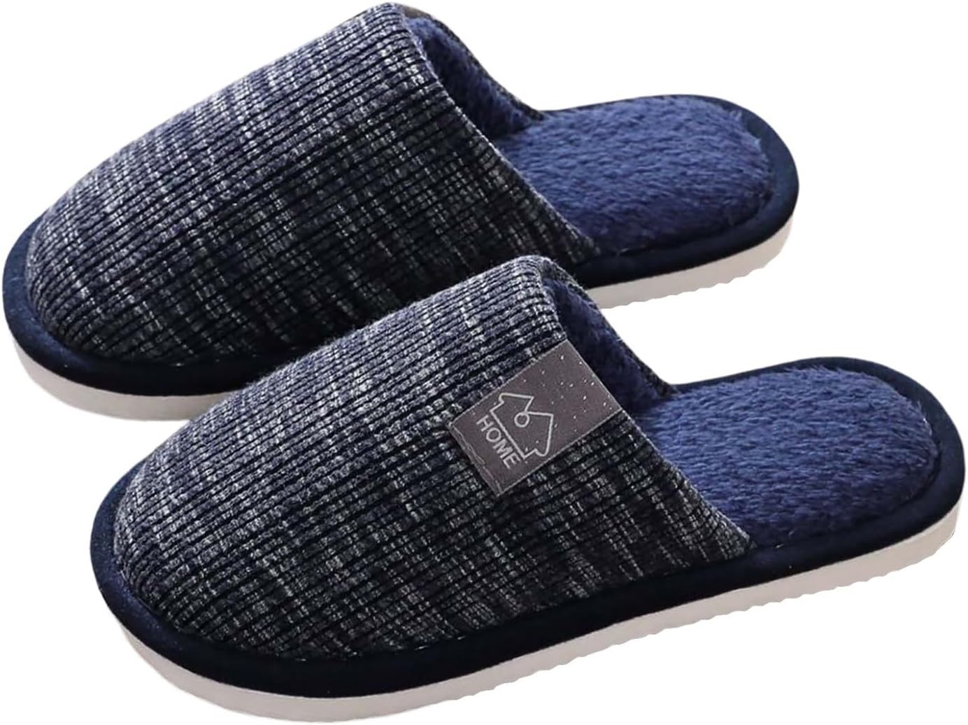 

Мужские теплые удобные тапочки, мягкие, для дома и улицы, шлепанцы для отдыха дома, зимние и осенние повседневные обувь Generic, синий