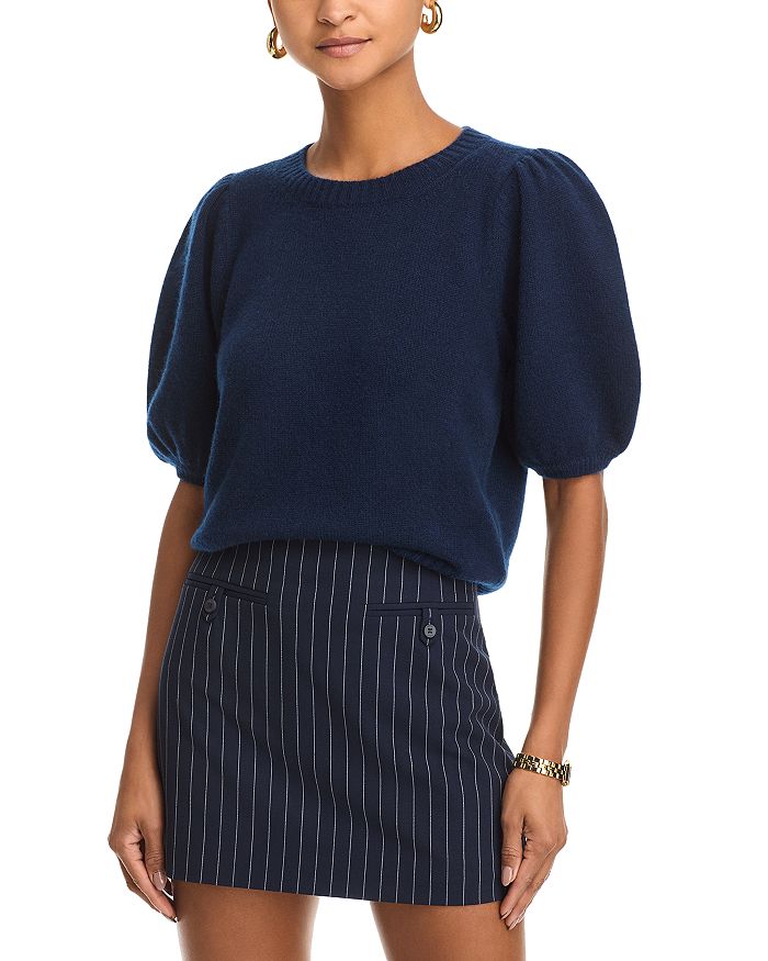 

Люцернский кашемировый топ с объемными рукавами PAIGE, синий