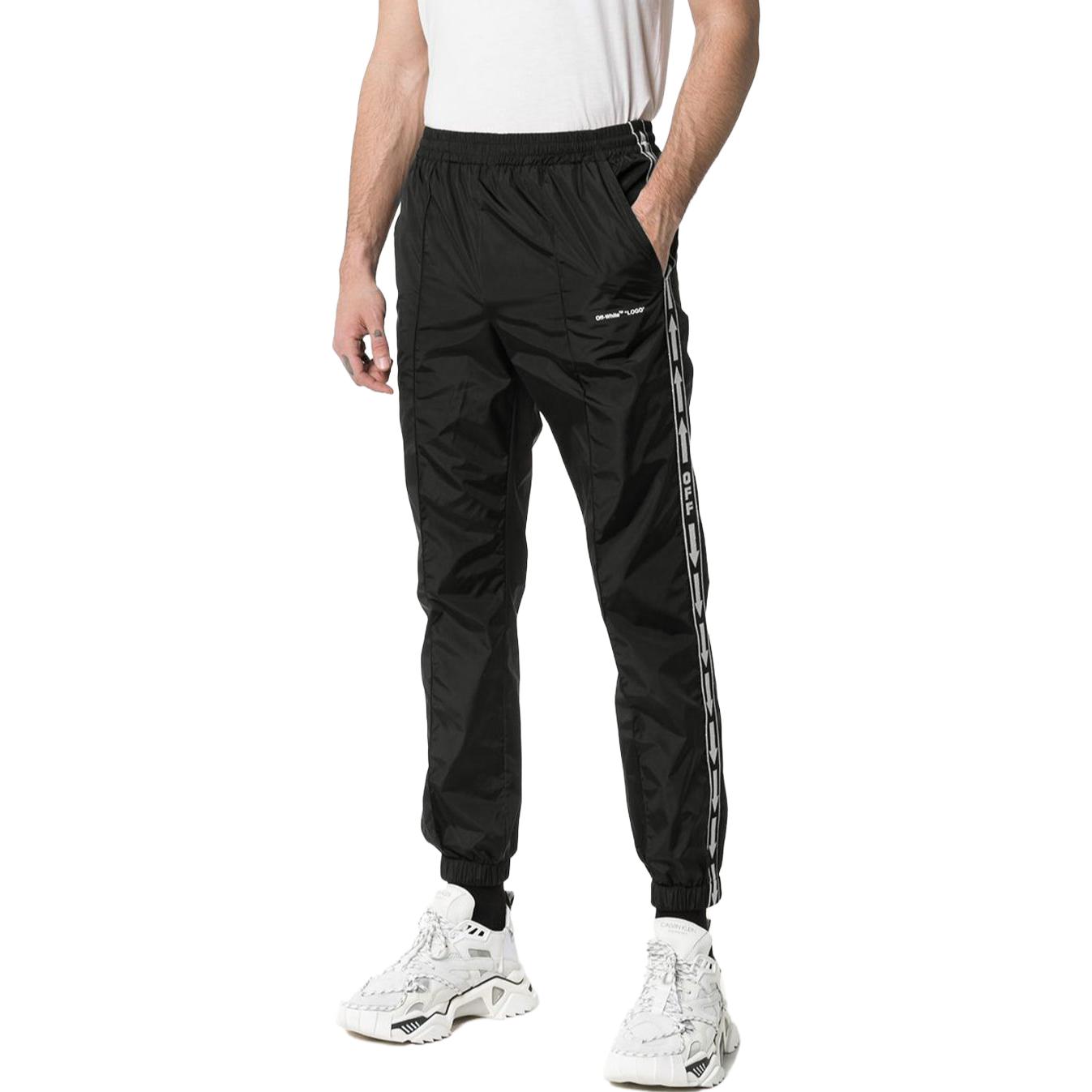 OFF-WHITE OFF WHITE Вязаные спортивные штаны мужские черные — фото 4