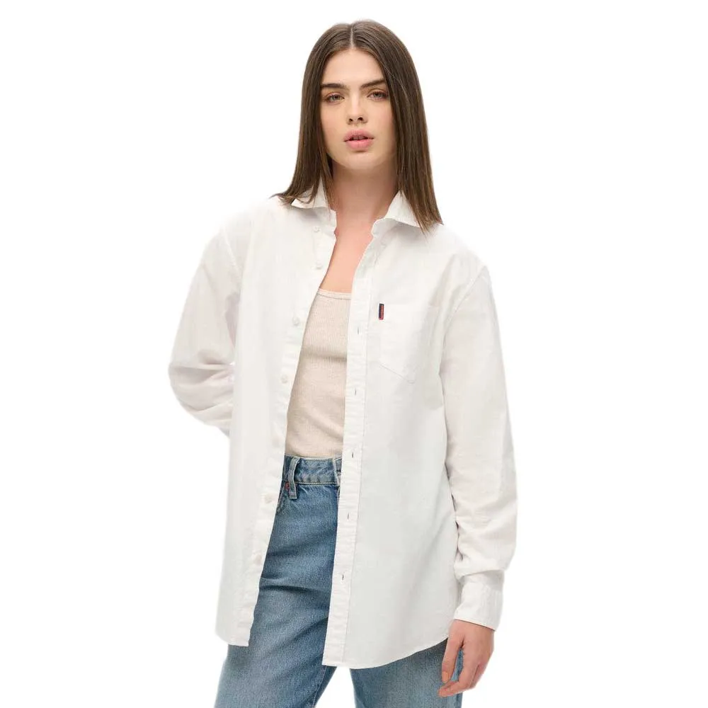 

Рубашка с длинным рукавом Superdry Oxford, белый