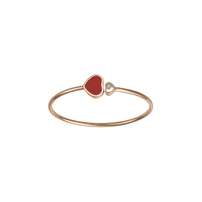 

Chopard - браслет giunco happy hearts, этичное розовое золото, бриллиант, корниол - 857482-5820 CHOPARD