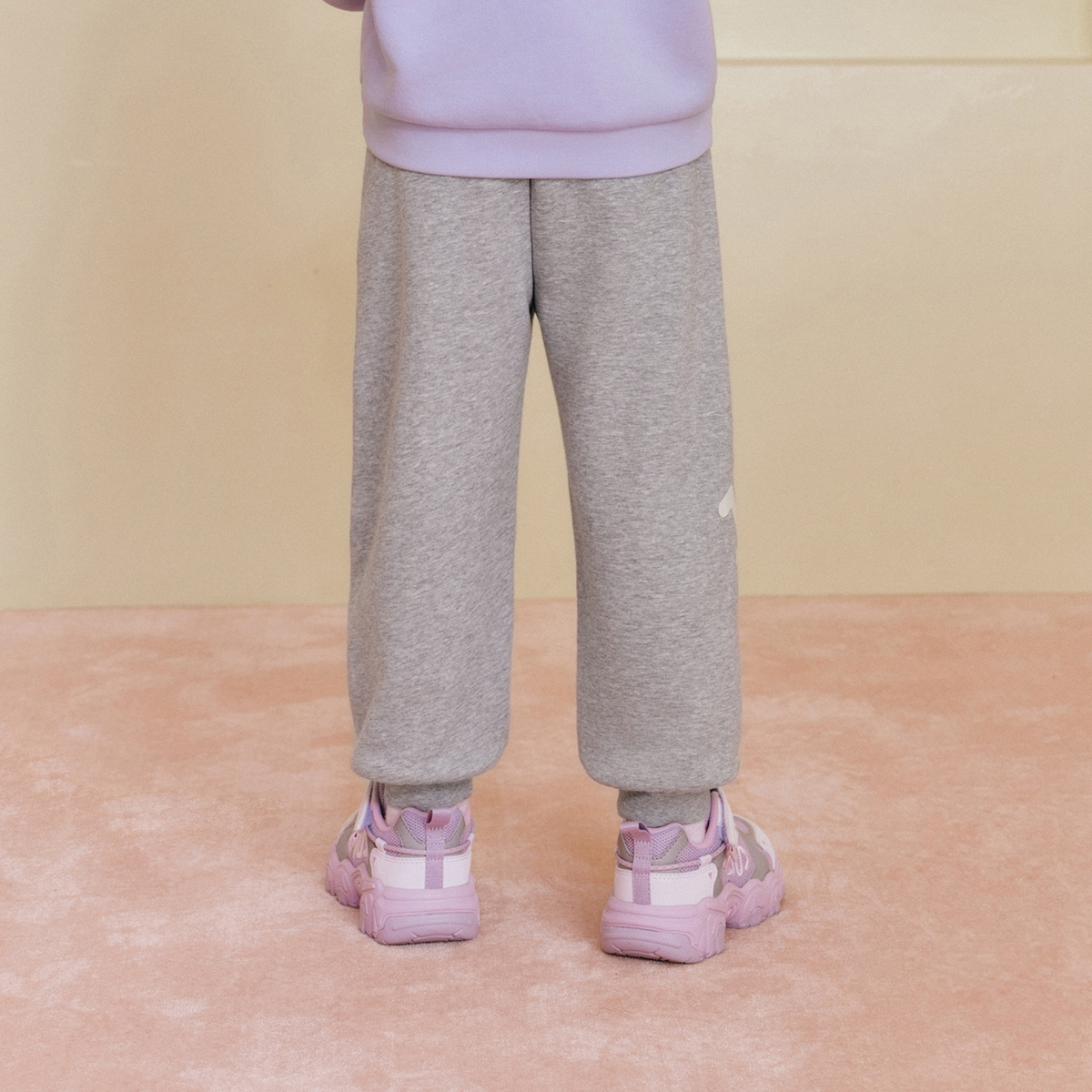 Детские вязаные спортивные штаны FILA KIDS, серый — фото 4