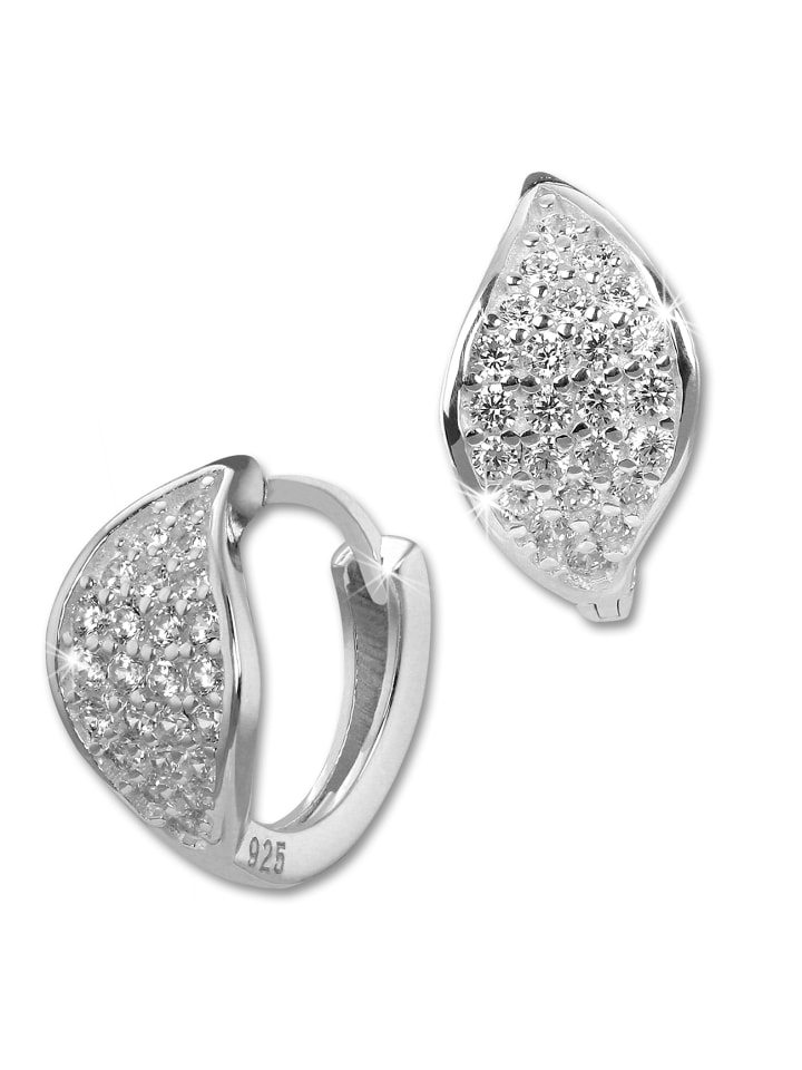 

SilberDream Серьги-кольца из серебра 925 пробы в форме листа