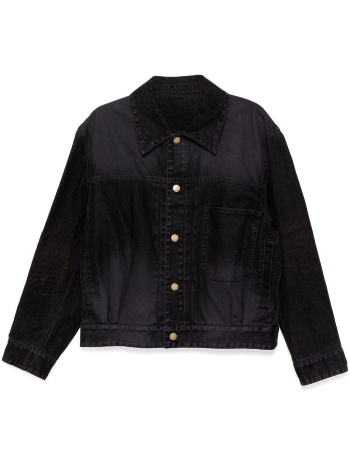 

Джинсовая куртка со вставками SOLID HOMME, черный
