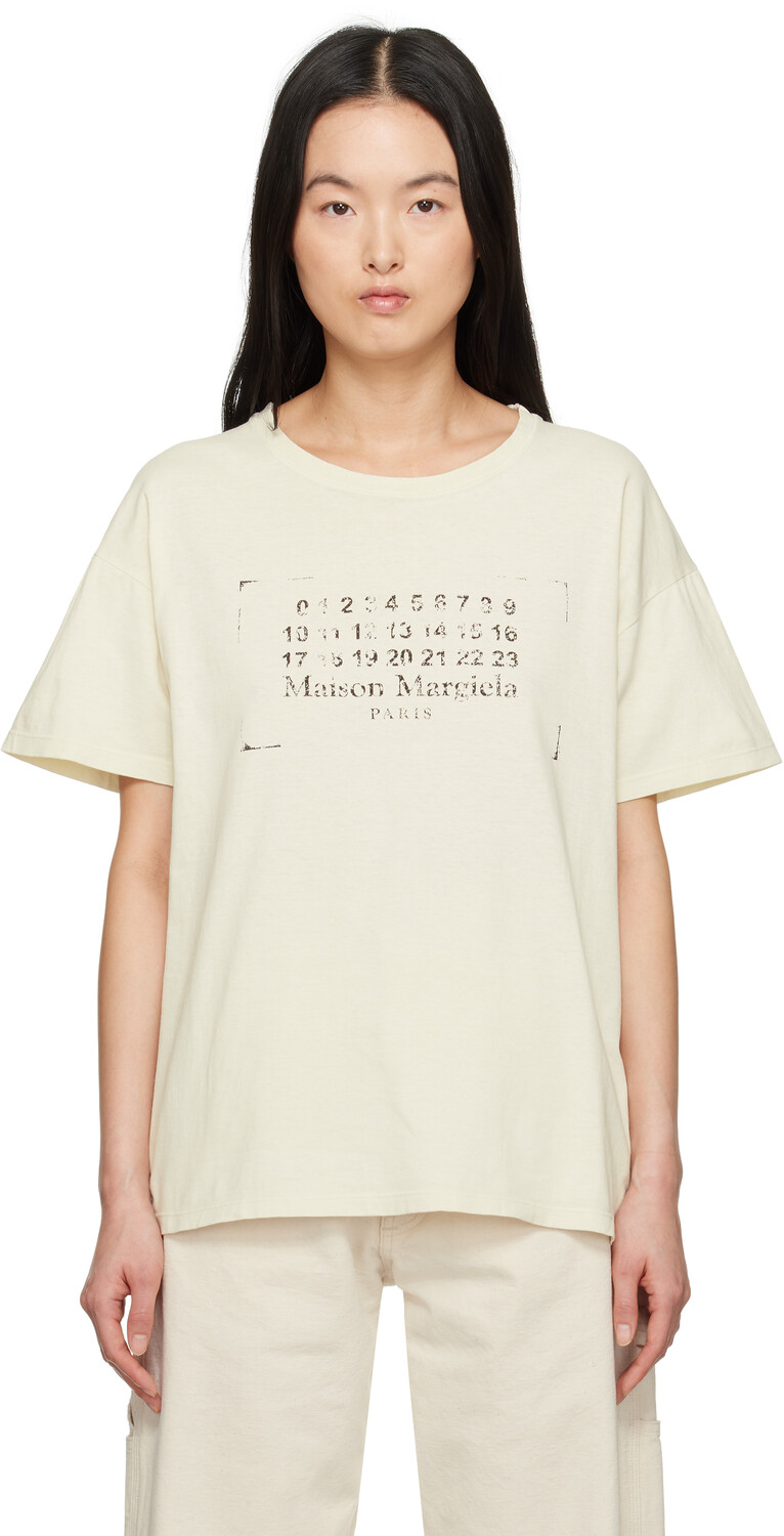 

Футболка с логотипом Off-White Stamp Maison Margiela