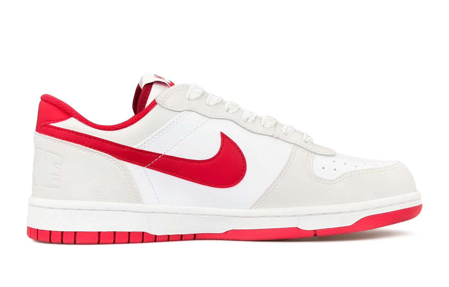 Кроссовки скейтбординговые Nike Big Low белые/красные — фото 4