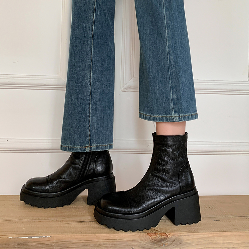 Yeezyy Reezy Черные женские ботильоны на каблуке 8 см, цвет Black — фото 2