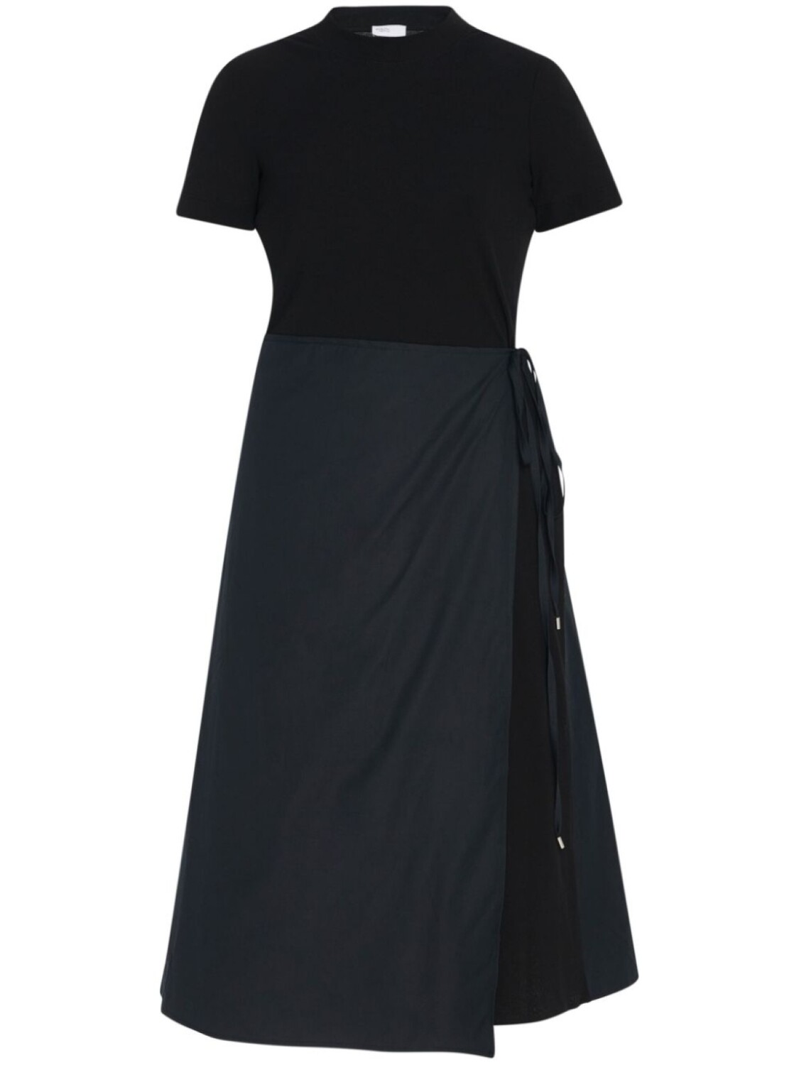 

Платье миди Apron Combo Rosetta Getty, черный