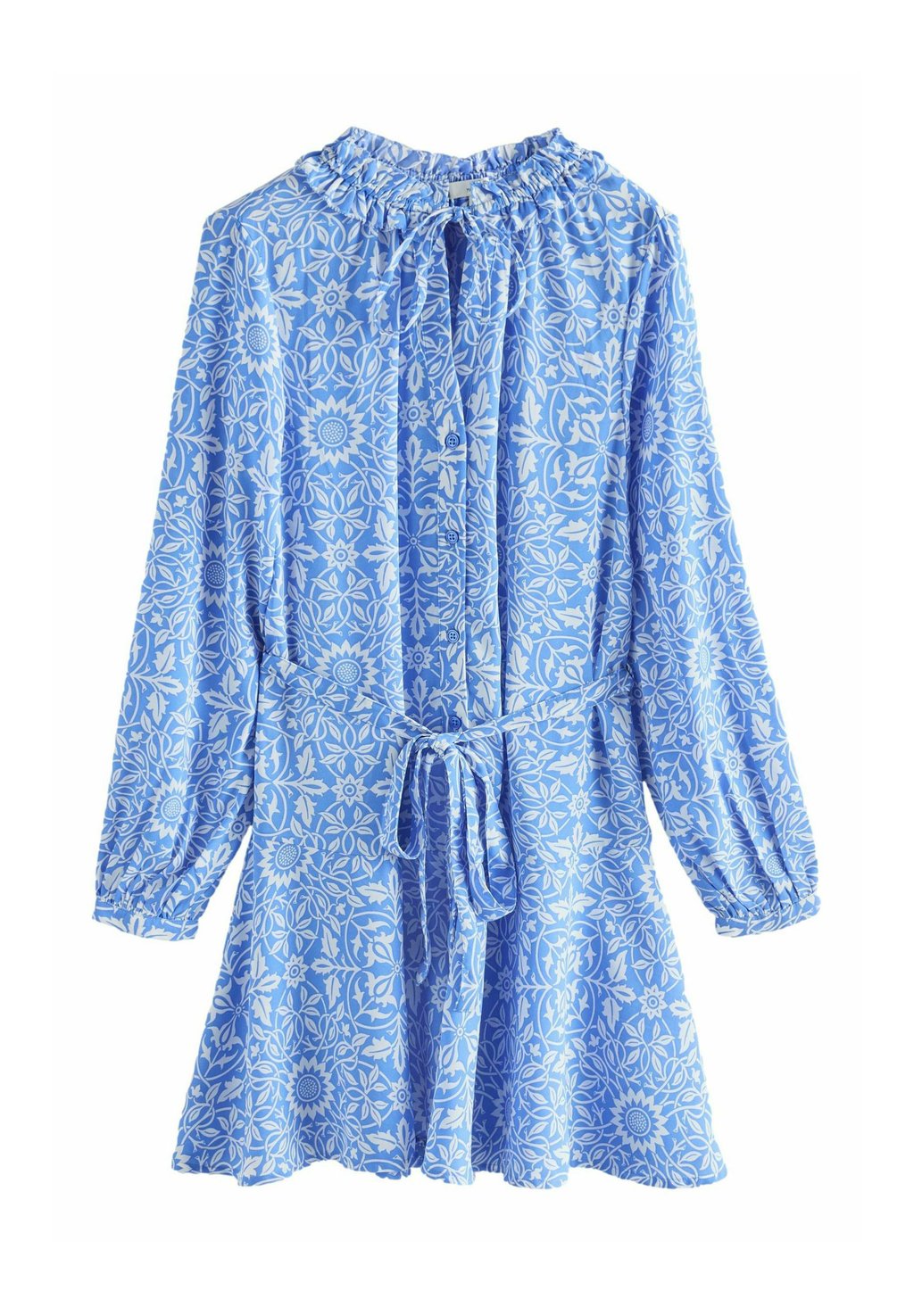 

Платье-рубашка TIE WAIST LONG SLEEVE MINI Next, синий