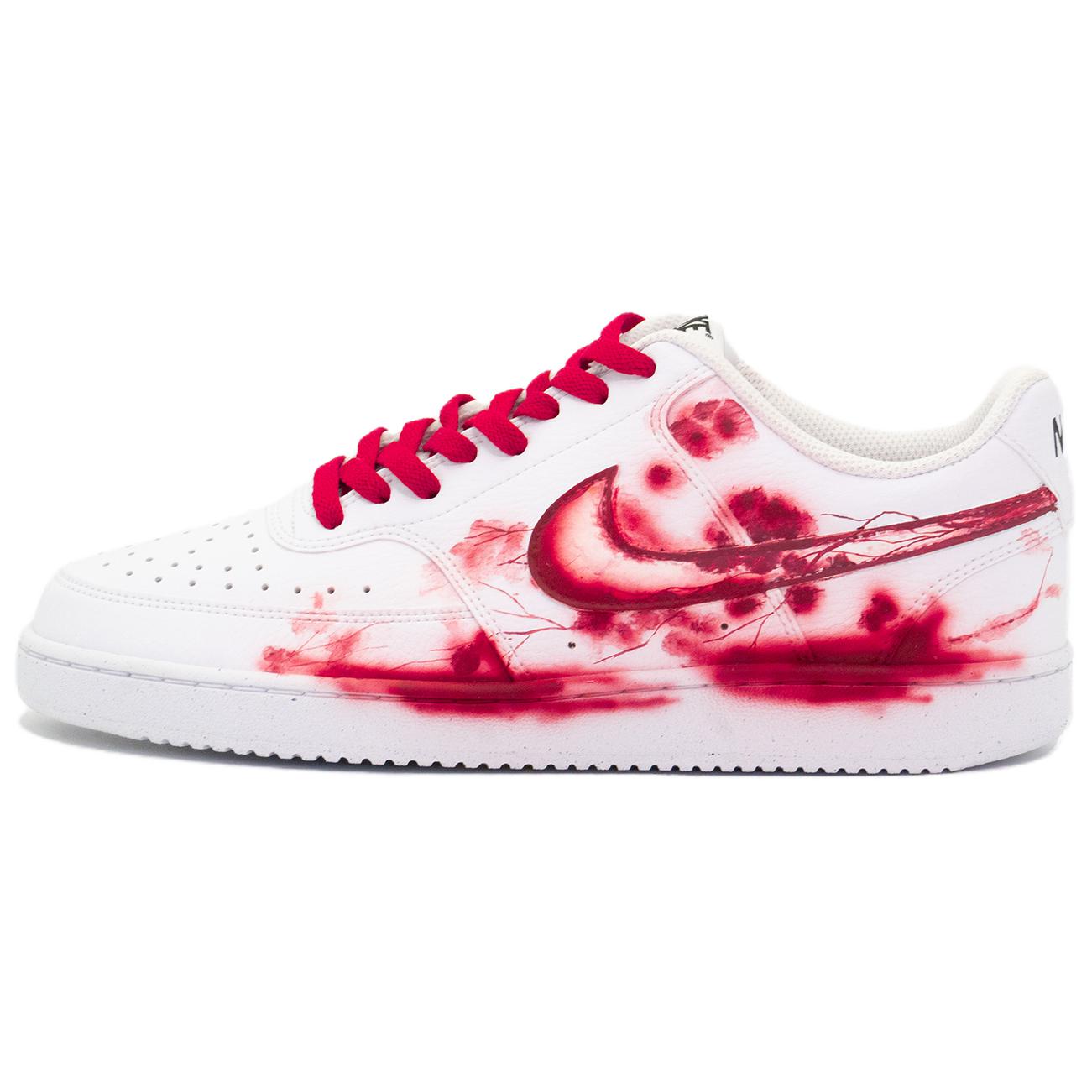 

Кроссовки Nike Court Vision 1 Skateboarding Shoes Unisex Low-top White/red, белый