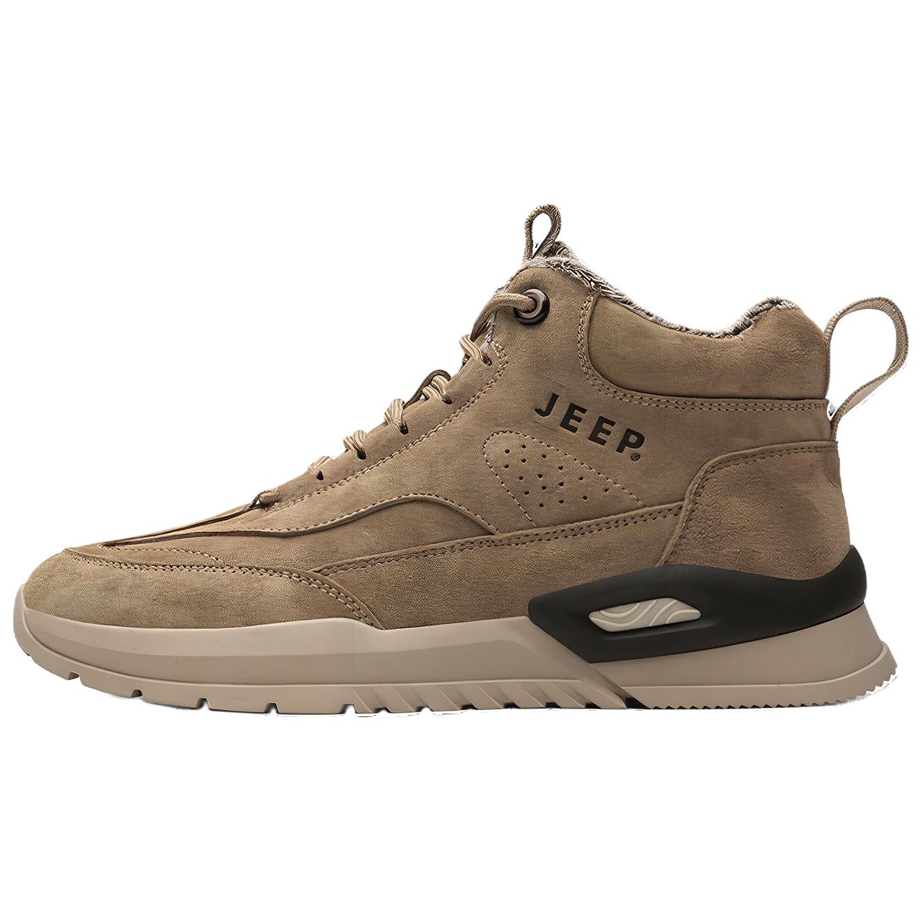 

Термические кроссовки Mid top Outdoor для мужчин JEEP SPIRIT, хаки[Genuine Leather+Cold-Resisкоричневыйt Thermal Fleece-Lined]