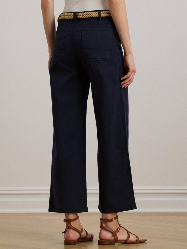 Lauren Yurshane укороченные чинос широкого кроя с эффектом стретч Ralph Lauren, Navy — фото 3